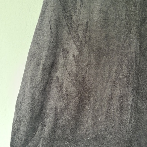 Black Faux Suede Maxi Dress Size XS - Picture 4 of 7